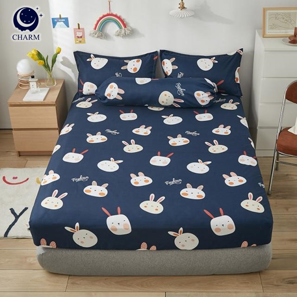 CHARM ชุดผ้าปูที่นอน + ผ้านวม 5 ฟุต 4 ชิ้น ลาย NAVY BUNNY คอลเลคชั่น DREAMY_1